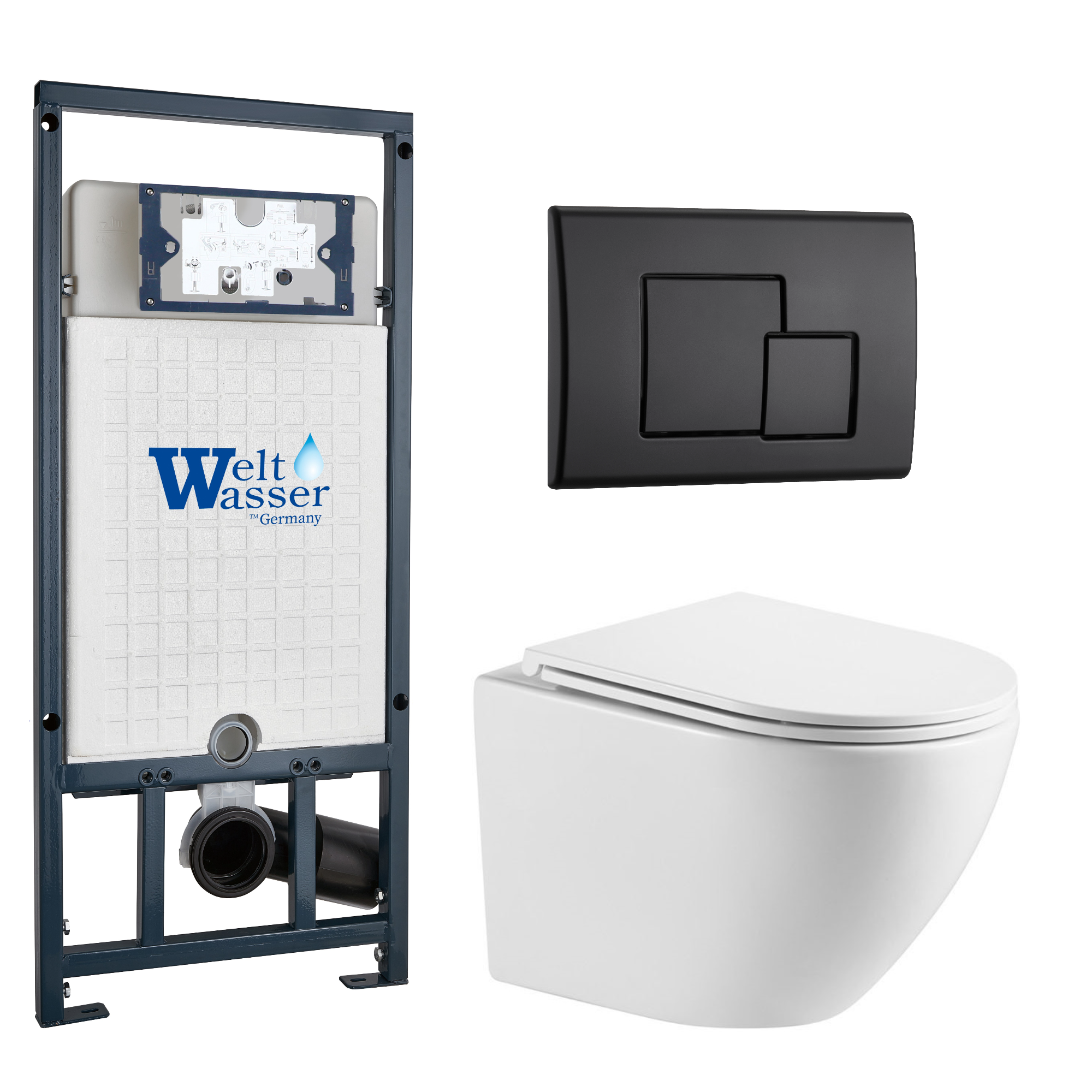 Комплект WeltWasser 10000011319 Merzbach 043 GL-WT + Marberg 507 + Marberg 507 SE MT-BL