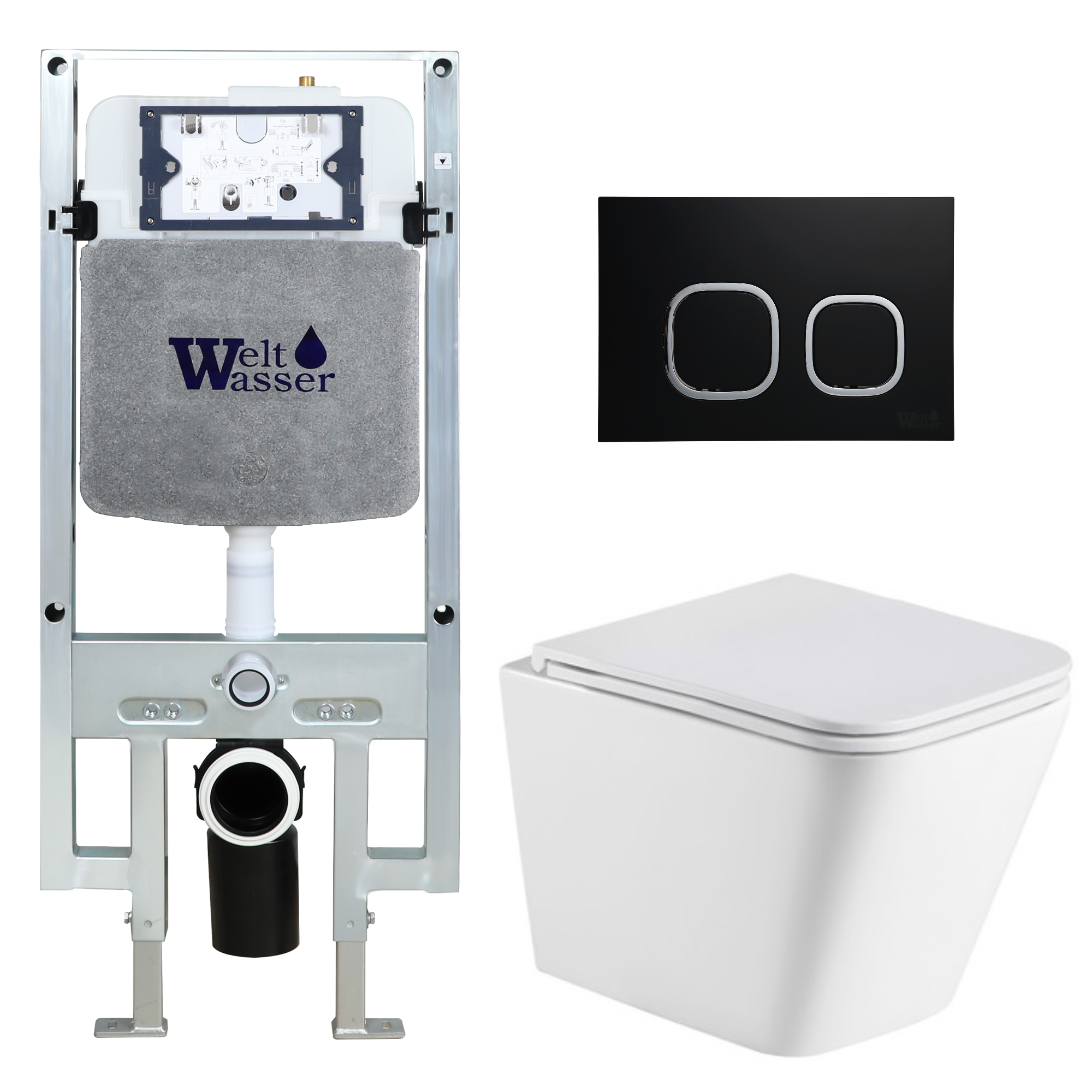 Комплект WeltWasser 10000011856 Gelbach 043 GL-WT + Amberg 497 ST + Amberg RD-BL