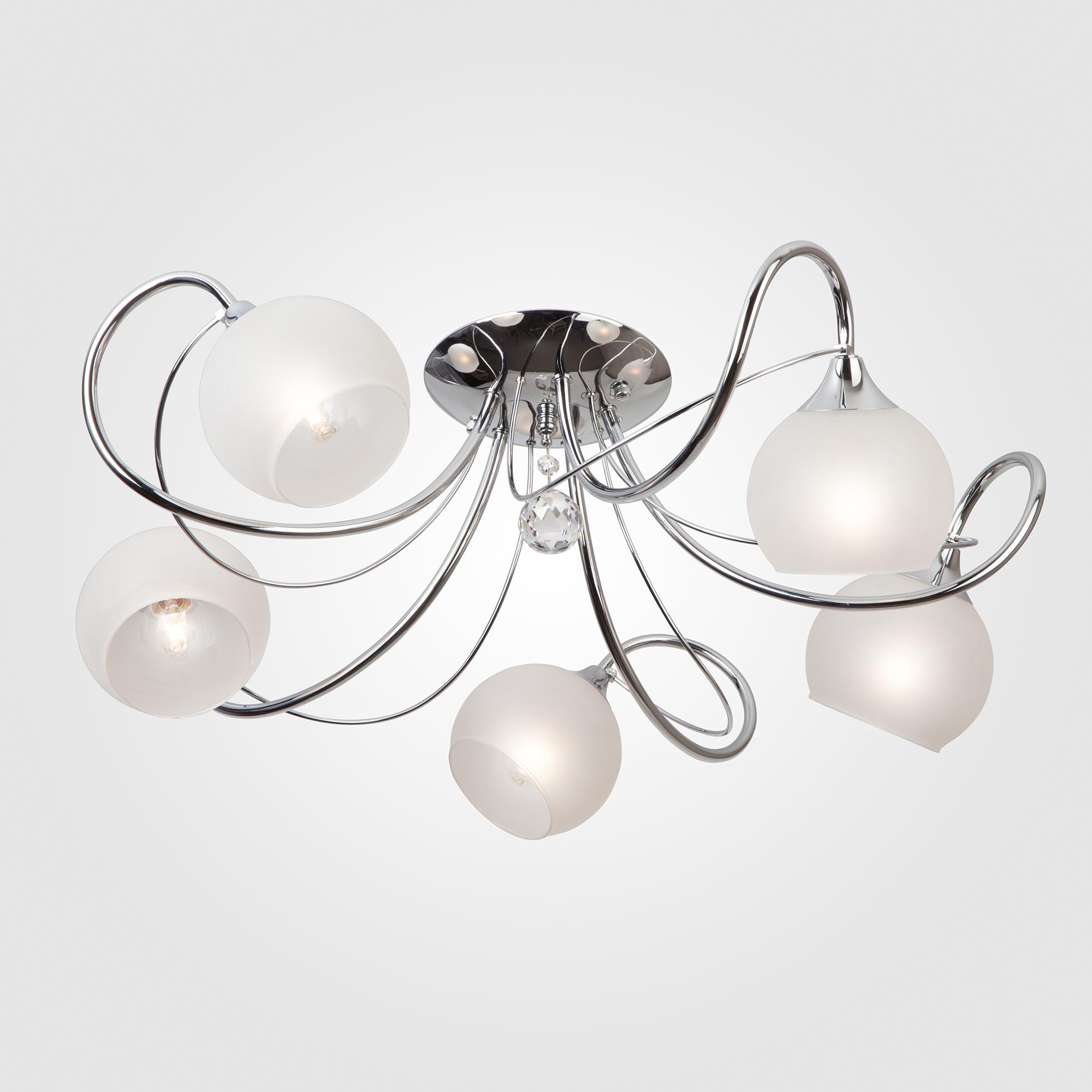 Люстра с плафонами Eurosvet 30102/5 хром