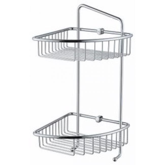 Полка настенная двойная Kaiser KH-5070 угловая Chrome