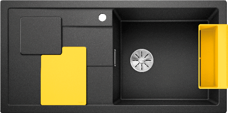 Врезная кухонная мойка Blanco BLANCO SITY XL 6 S SILGRANIT PuraDur антрацит лимон