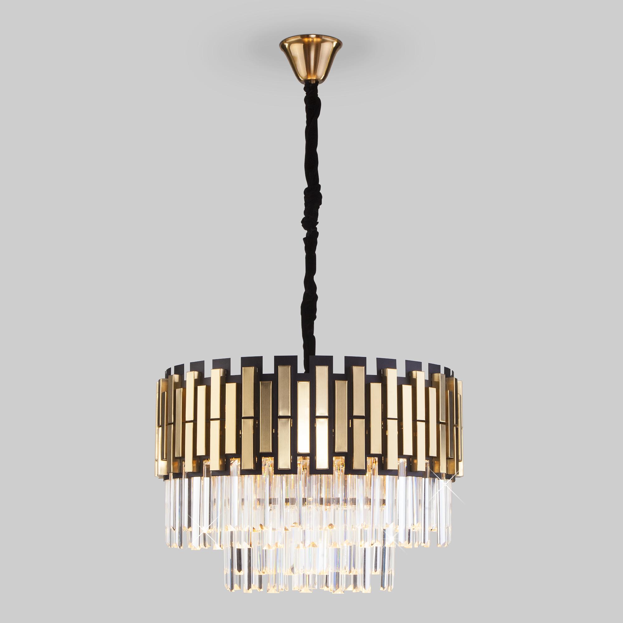 Подвесная люстра Bogate's Умный дом 337/8 золото/черный