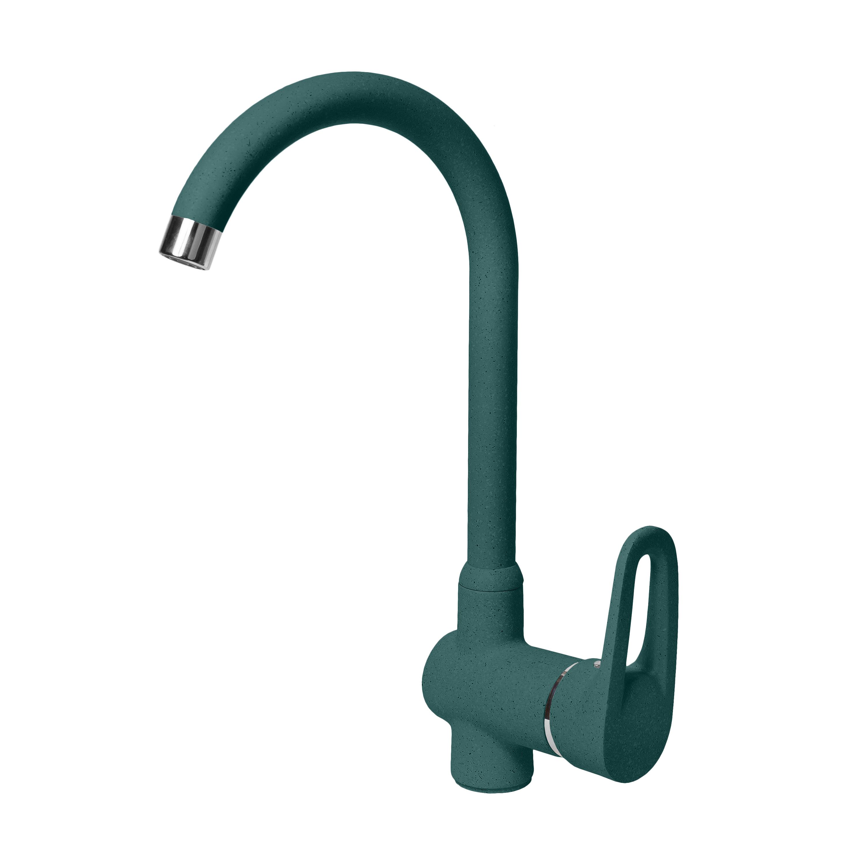 Смеситель для кухни AquaGranitEx C-5035 (305) зеленый