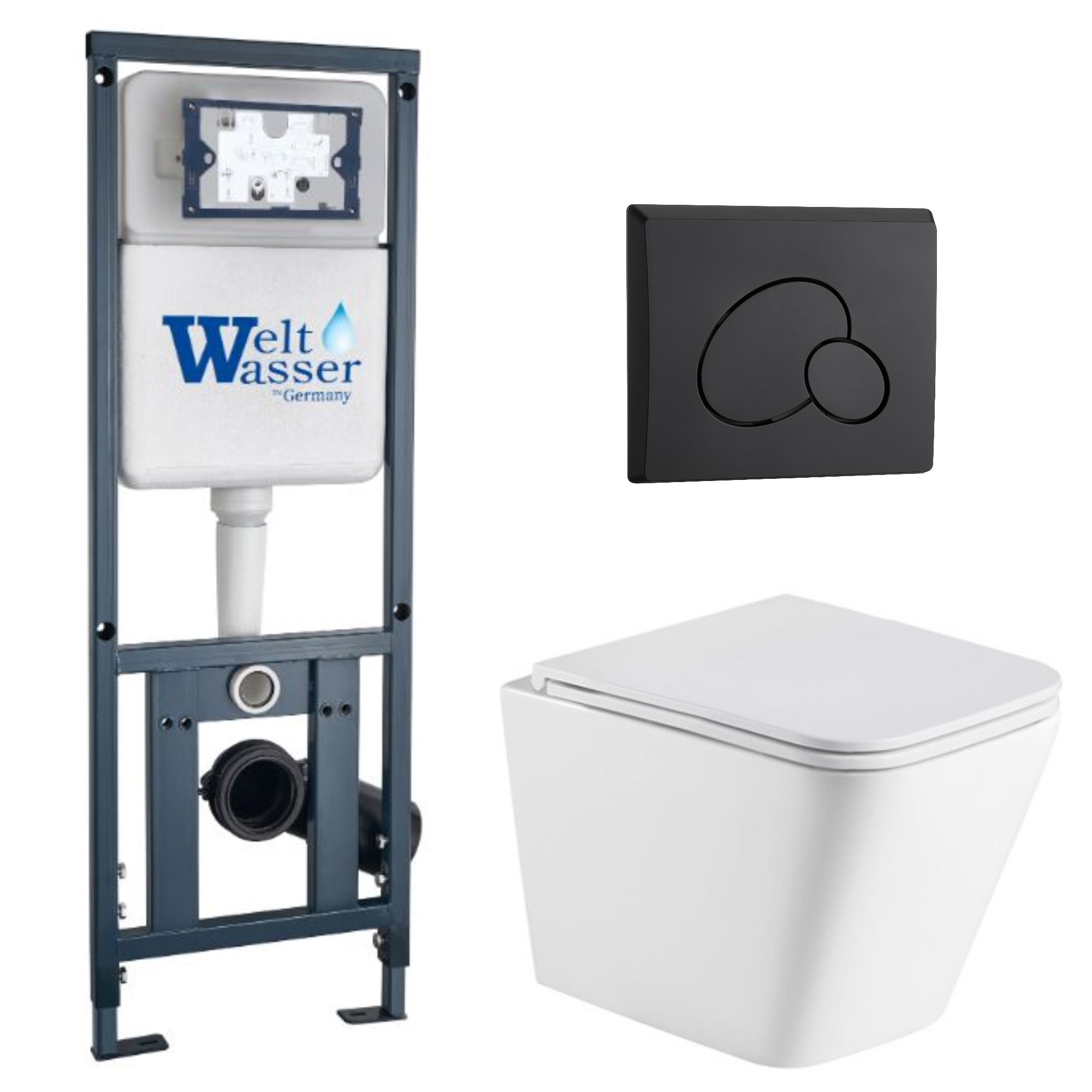 Комплект WeltWasser 10000011873 Gelbach 043 GL-WT + Marberg 410 + Marberg 410 RD MT-BL