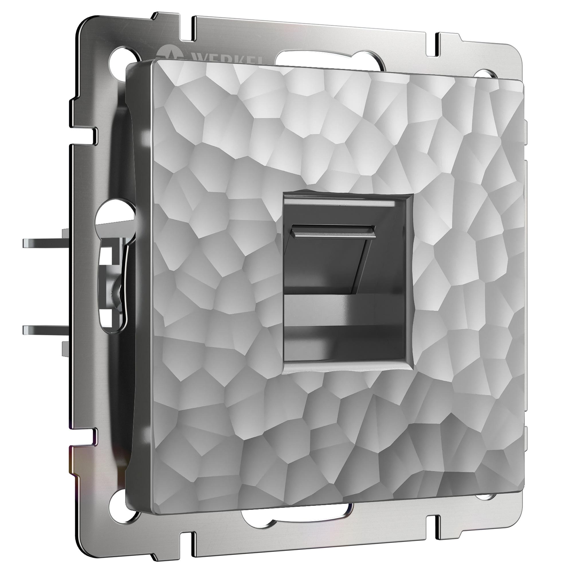 Розетка Ethernet RJ-45 серебряный Werkel W1281006