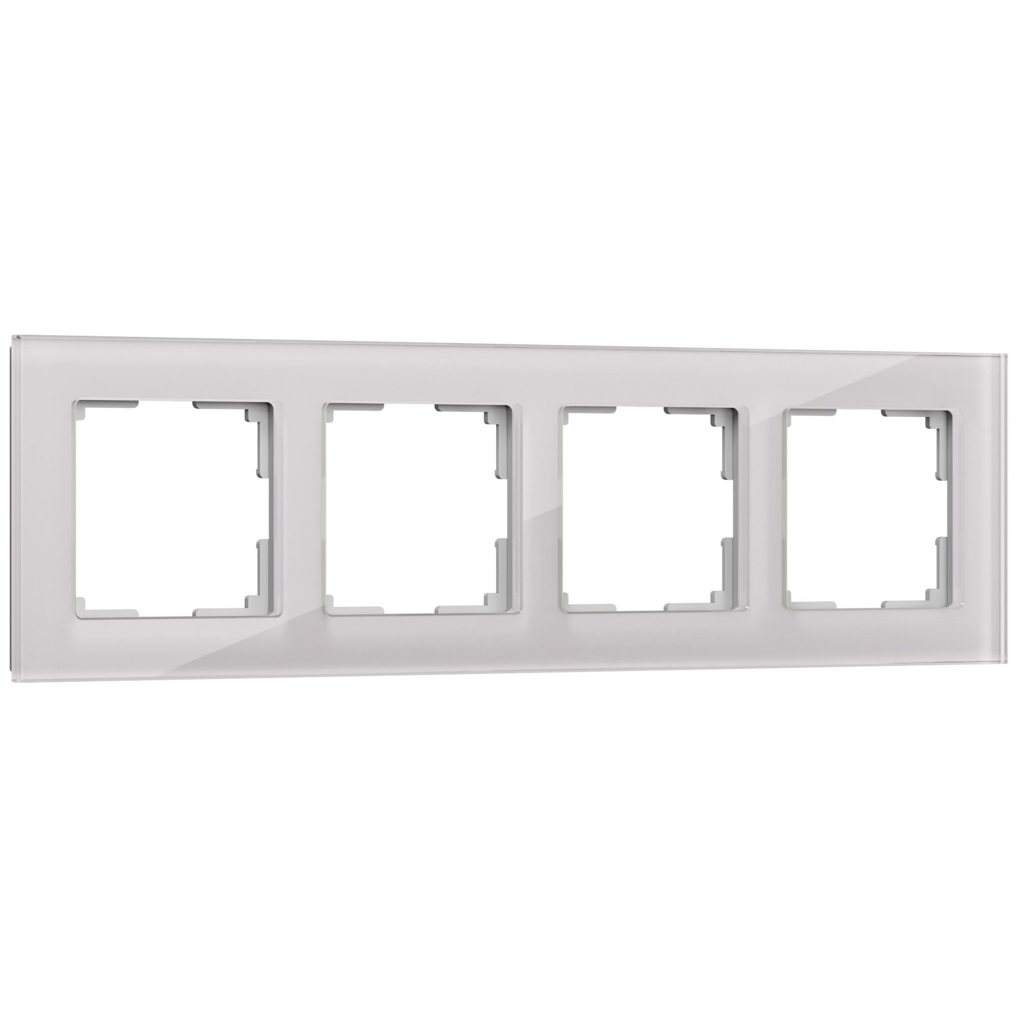 Рамка на 4 поста дымчатый.стекло Werkel W0041117