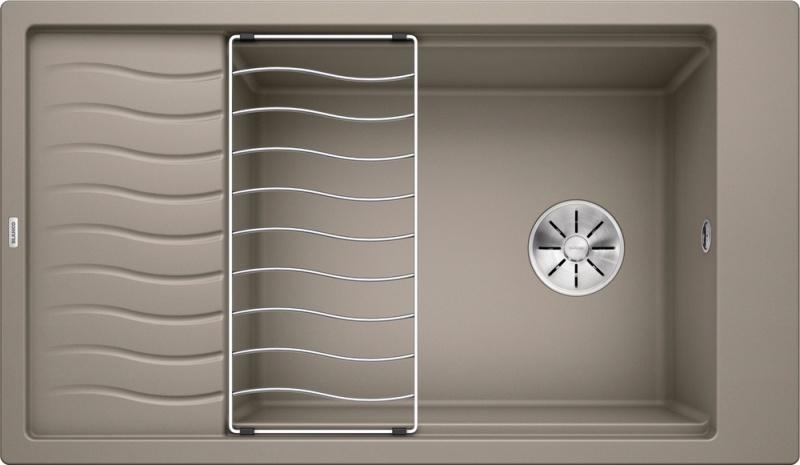 Врезная кухонная мойка Blanco ELON XL 8 S SILGRANIT PuraDur серый беж