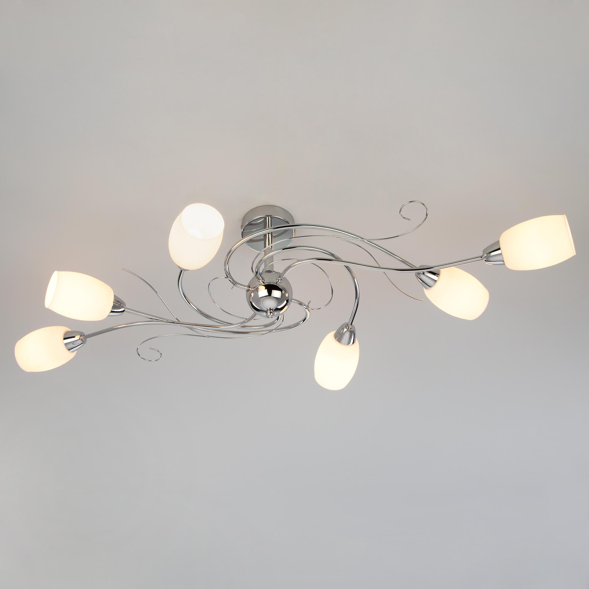 Люстра с плафонами Eurosvet 70036/6 хром