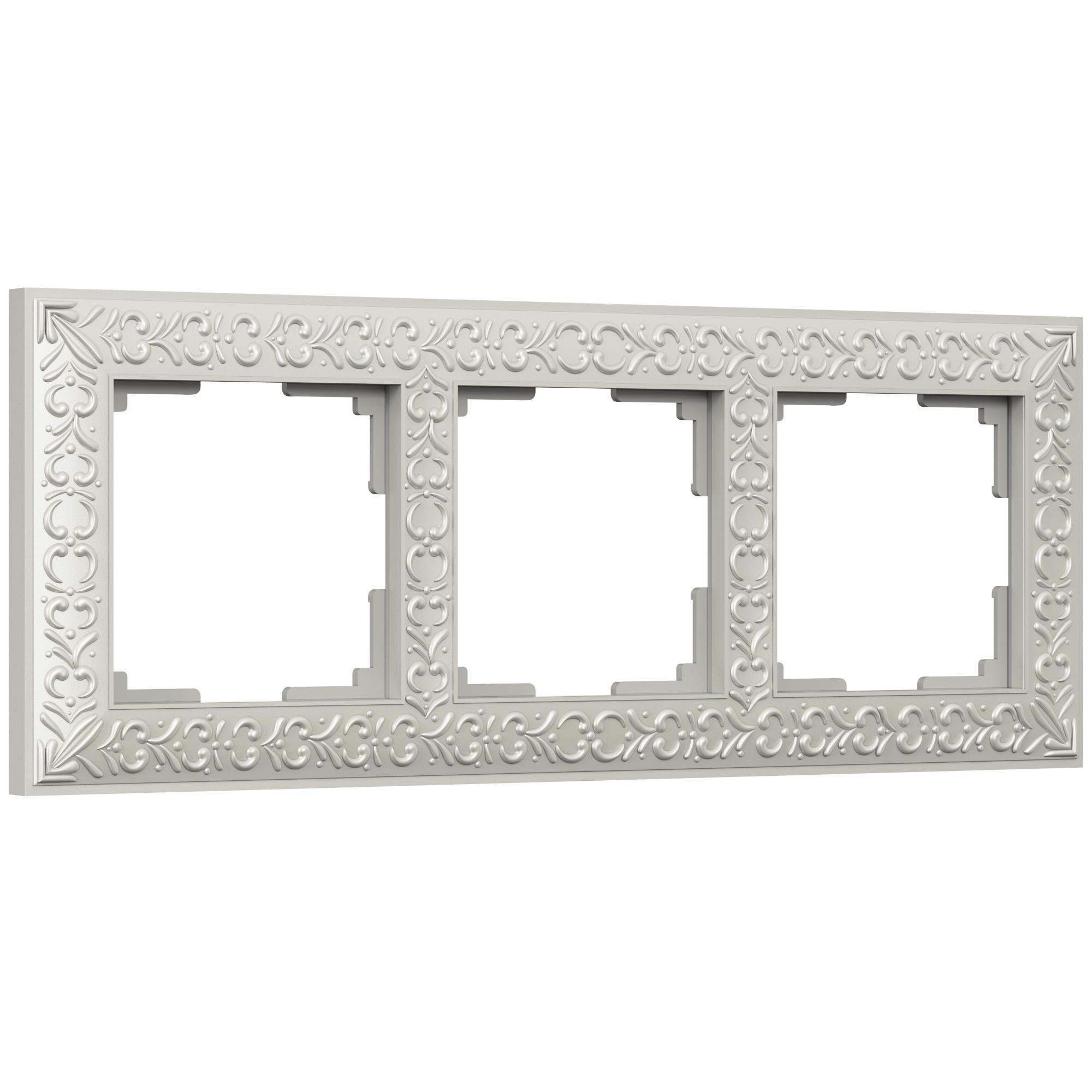 Рамка на 3 поста жемчужный Werkel WL07-Frame-03