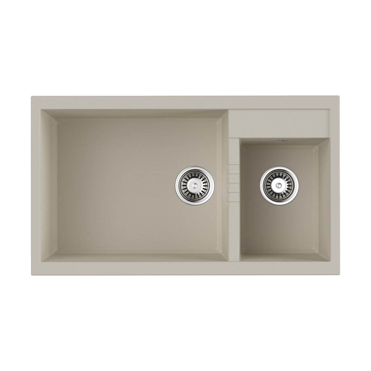 Врезная кухонная мойка Omoikiri Tedori 86-2-LB-EV эверест 4993938