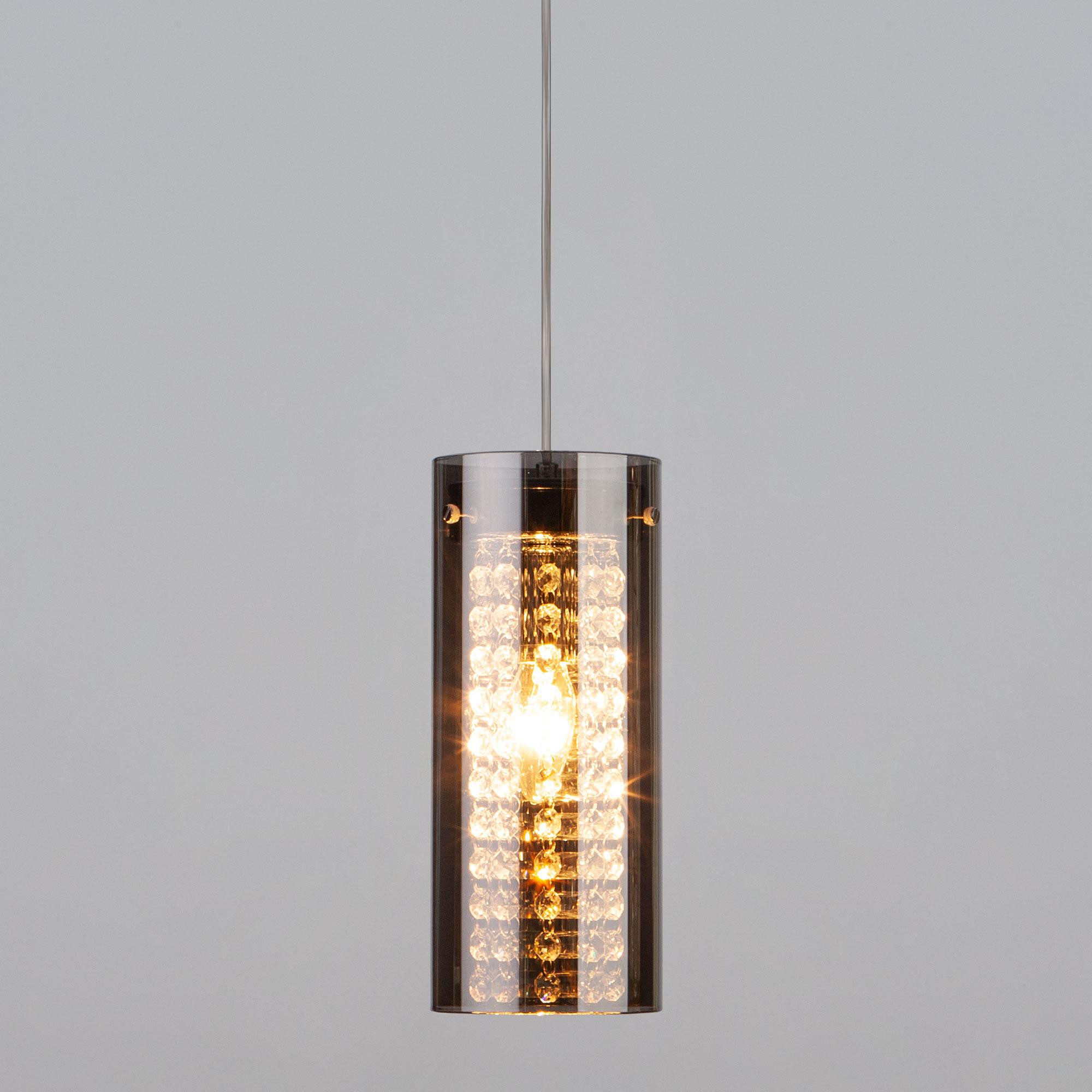 Подвесной светильник с хрусталем Eurosvet 1636/1 хром