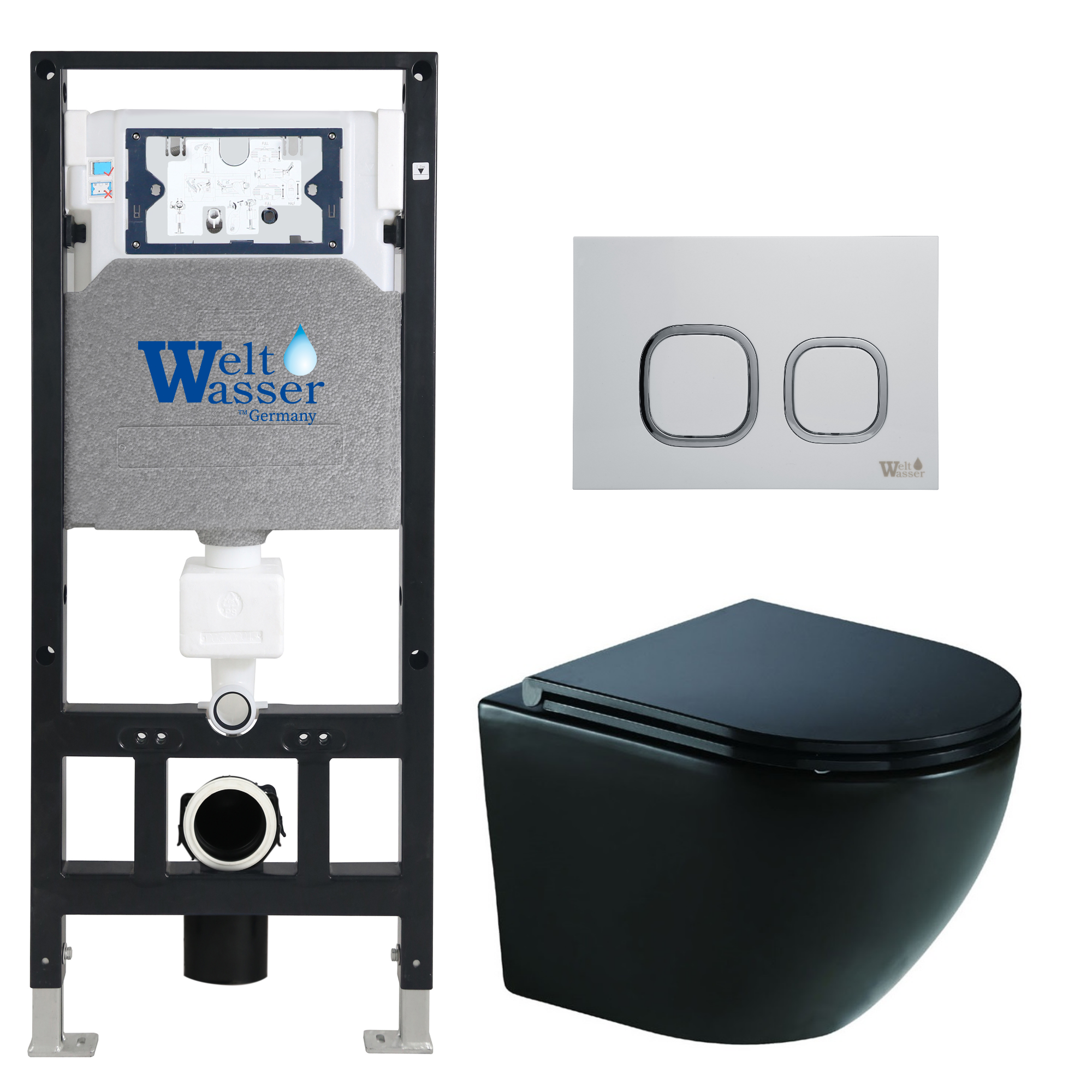 Комплект WeltWasser 10000010951 Merzbach 041 XL MT-BL + Amberg 506 + Amberg RD-WT