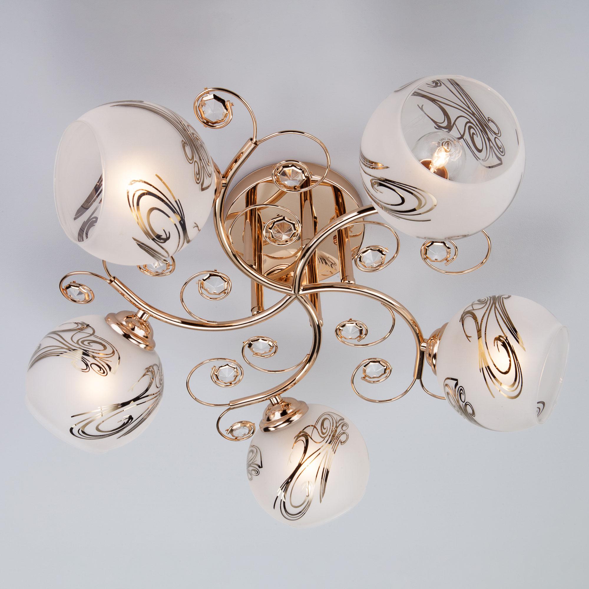 Люстра с плафонами Eurosvet 30031/5 золото