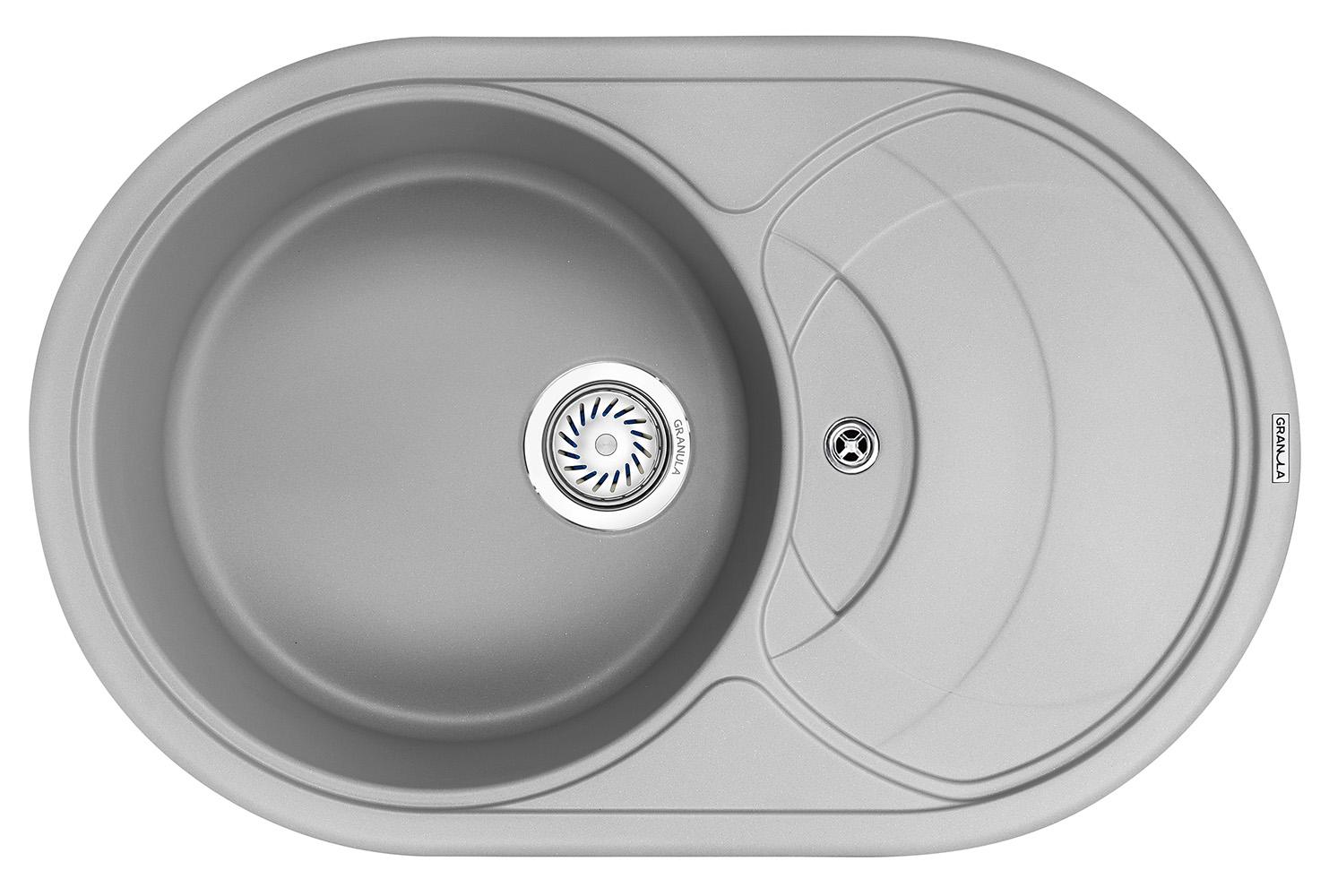 Врезная кухонная мойка Granula 7801 алюминиум