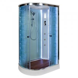 Душевая кабина Deto EM1512RLED+GM с гидромассажем