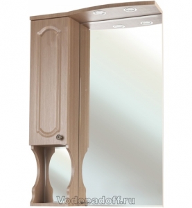 Зеркало-шкаф Bellezza Камелия-85 лён светлый (пленка ПВХ) с подсветкой