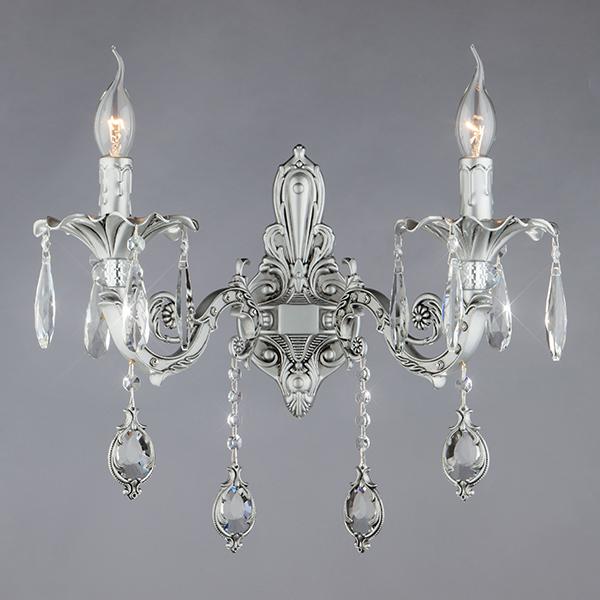 Бра с хрусталем Bogate's 276/2 серебро