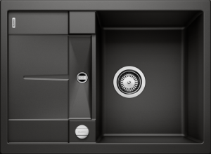 Врезная кухонная мойка Blanco METRA 45 S Compact SILGRANIT PuraDur черный