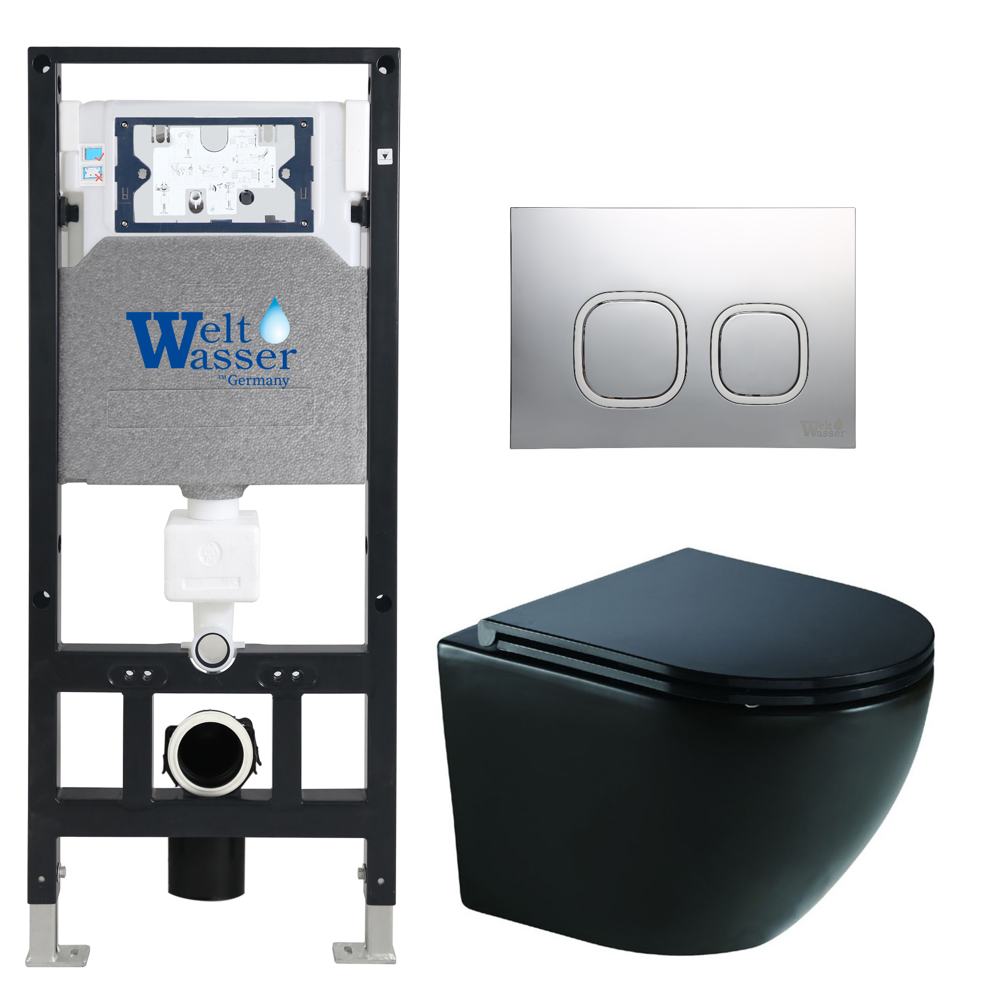 Комплект WeltWasser 10000010949 Merzbach 041 XL MT-BL + Amberg 506 + Amberg RD-CR