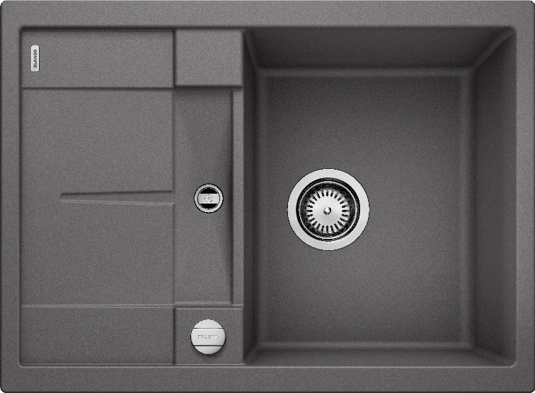 Врезная кухонная мойка Blanco METRA 45 S Compact SILGRANIT PuraDur темная скала