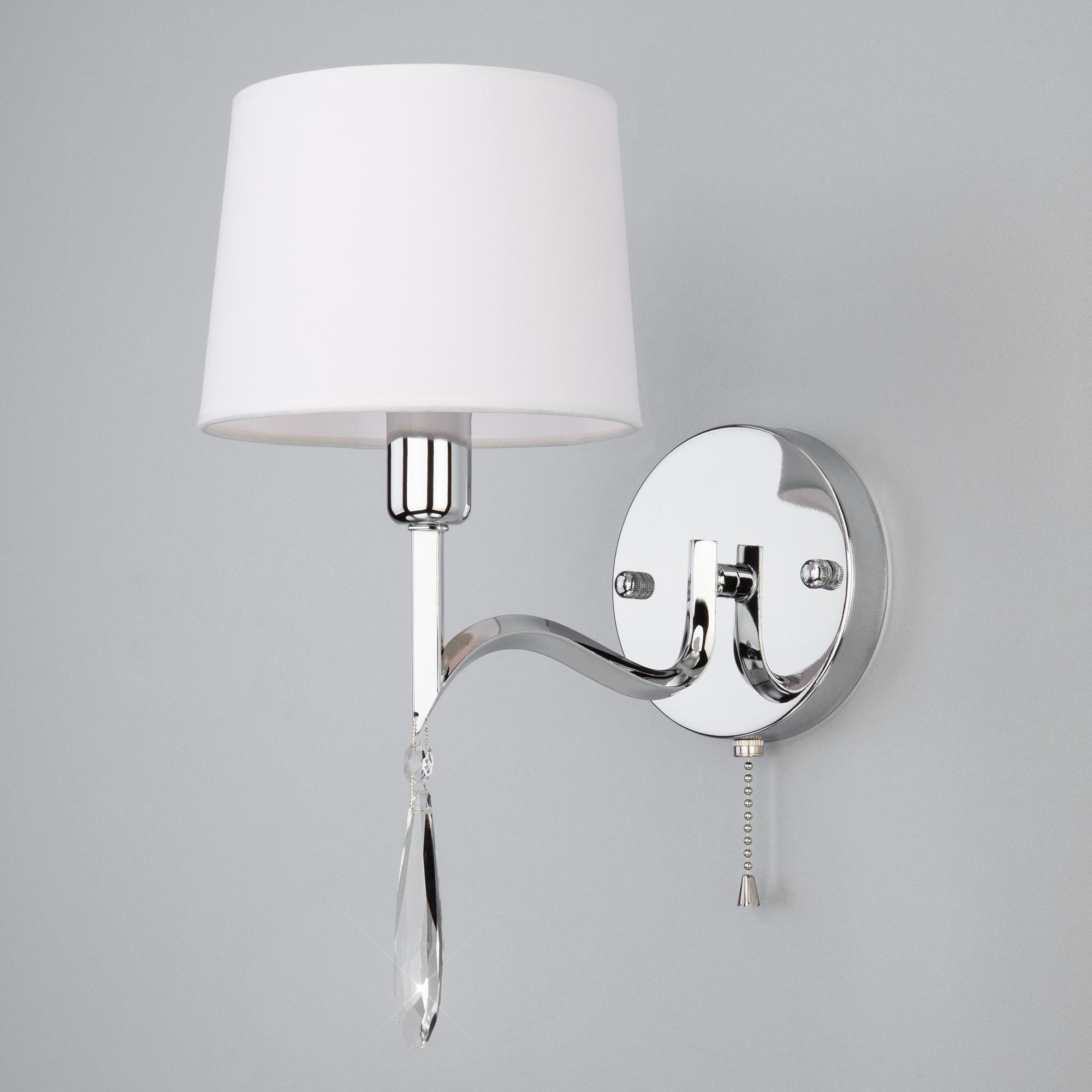 Настенное бра с абажуром Eurosvet 10127/1 хром