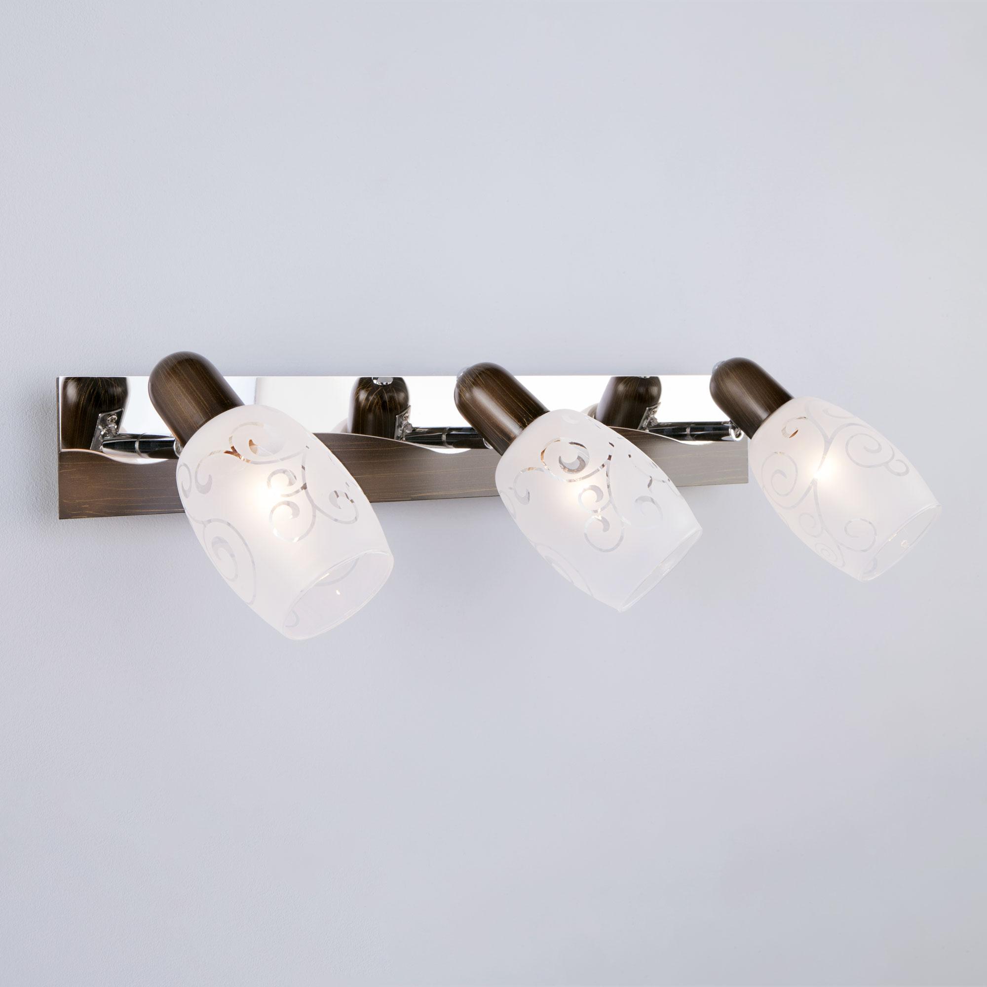 Бра с плафонами Eurosvet 60301/3 хром/венге