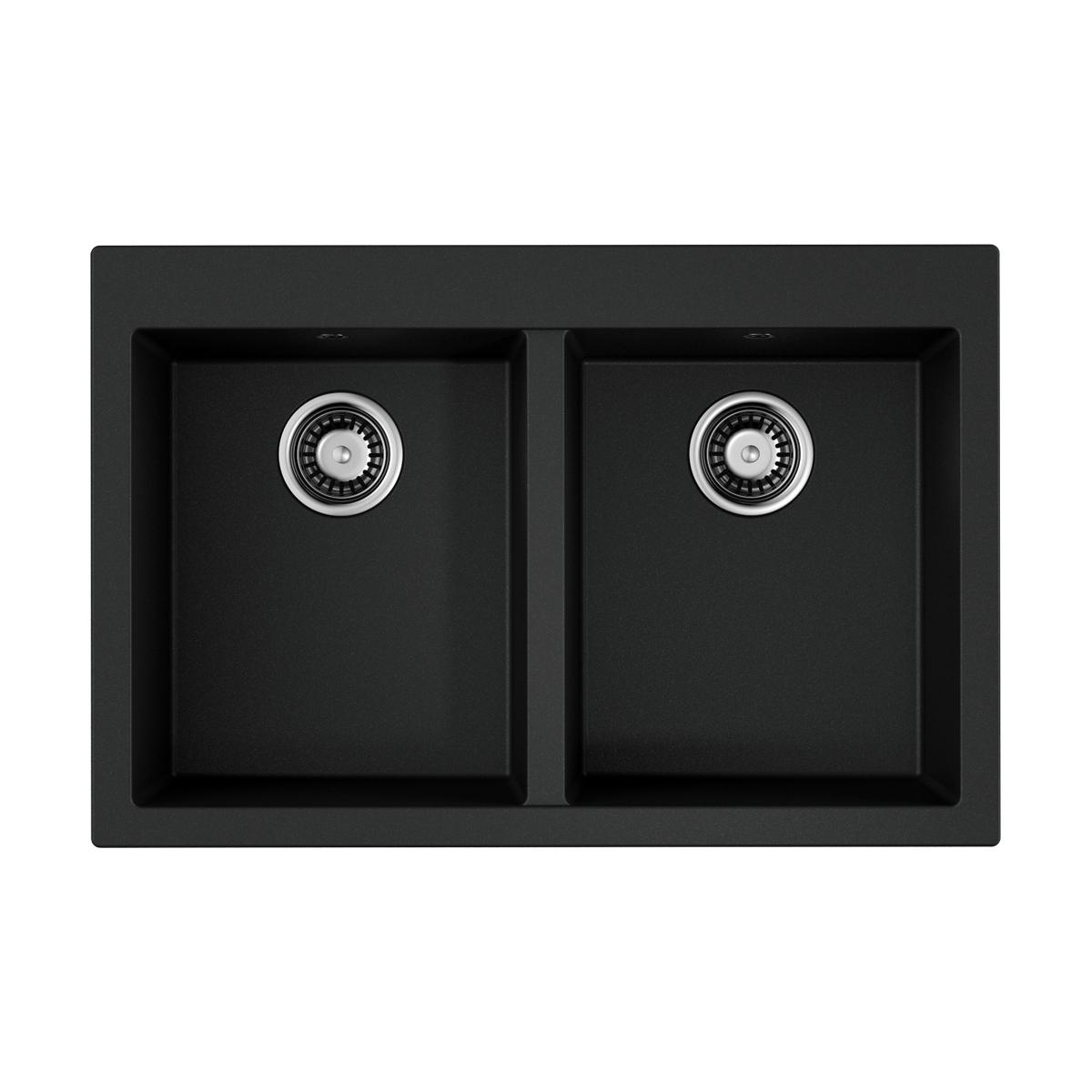 Врезная кухонная мойка Omoikiri Bosen 80-2-BL черный 4993836