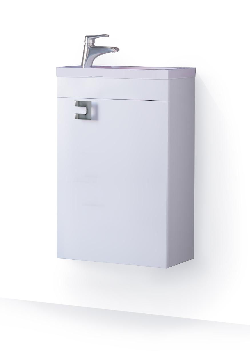 Тумба под раковину Raval Kub 40 подвесная, универсальная Kub.01.40/P/W белая