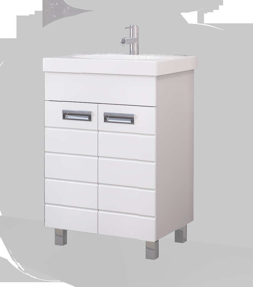 Тумба под раковину Raval Kub 50 напольная Kub.01.50/N/W белая