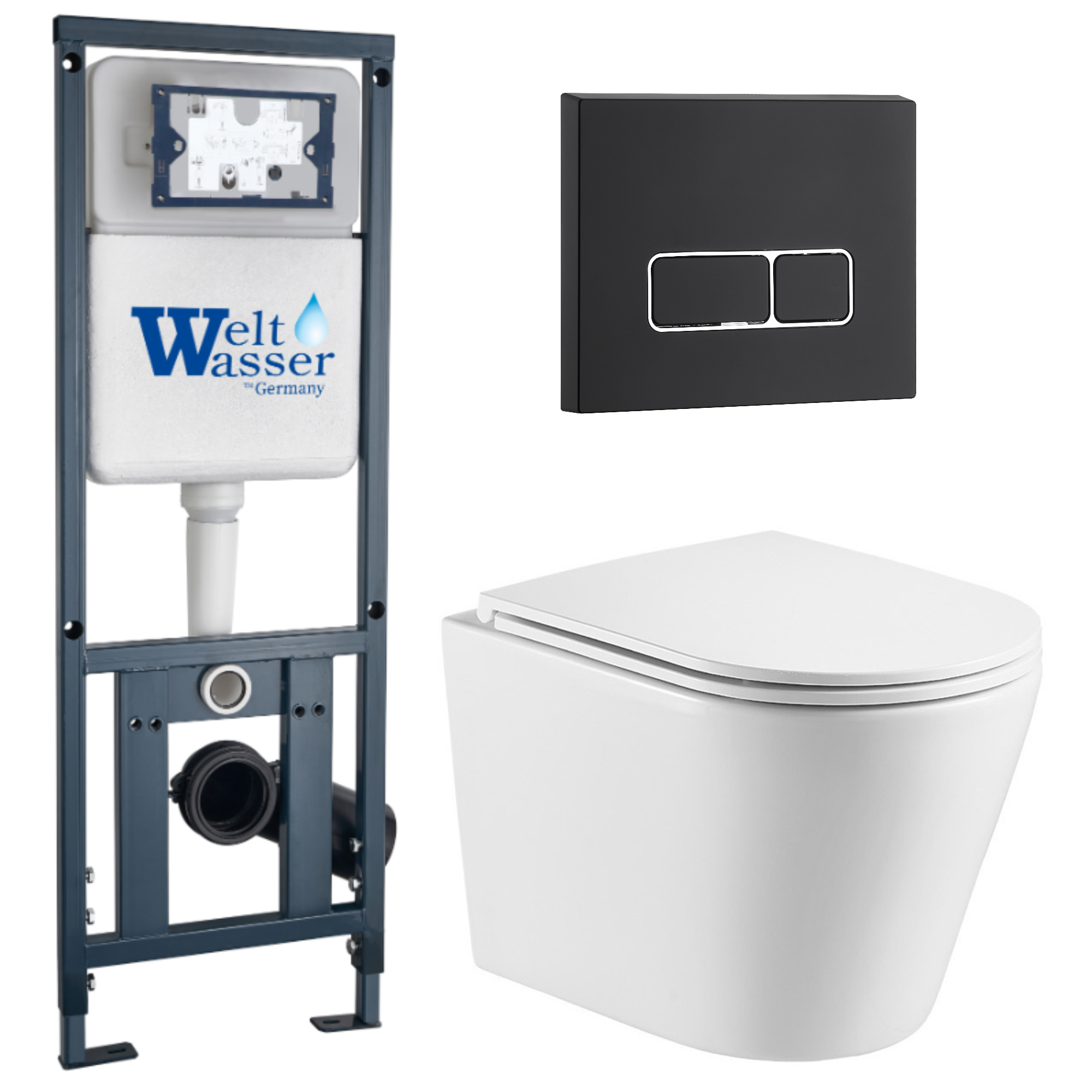 Комплект WeltWasser 10000011512 Salzbach 043 GL-WT + Marberg 410 + Marberg 410 SE MT-BL
