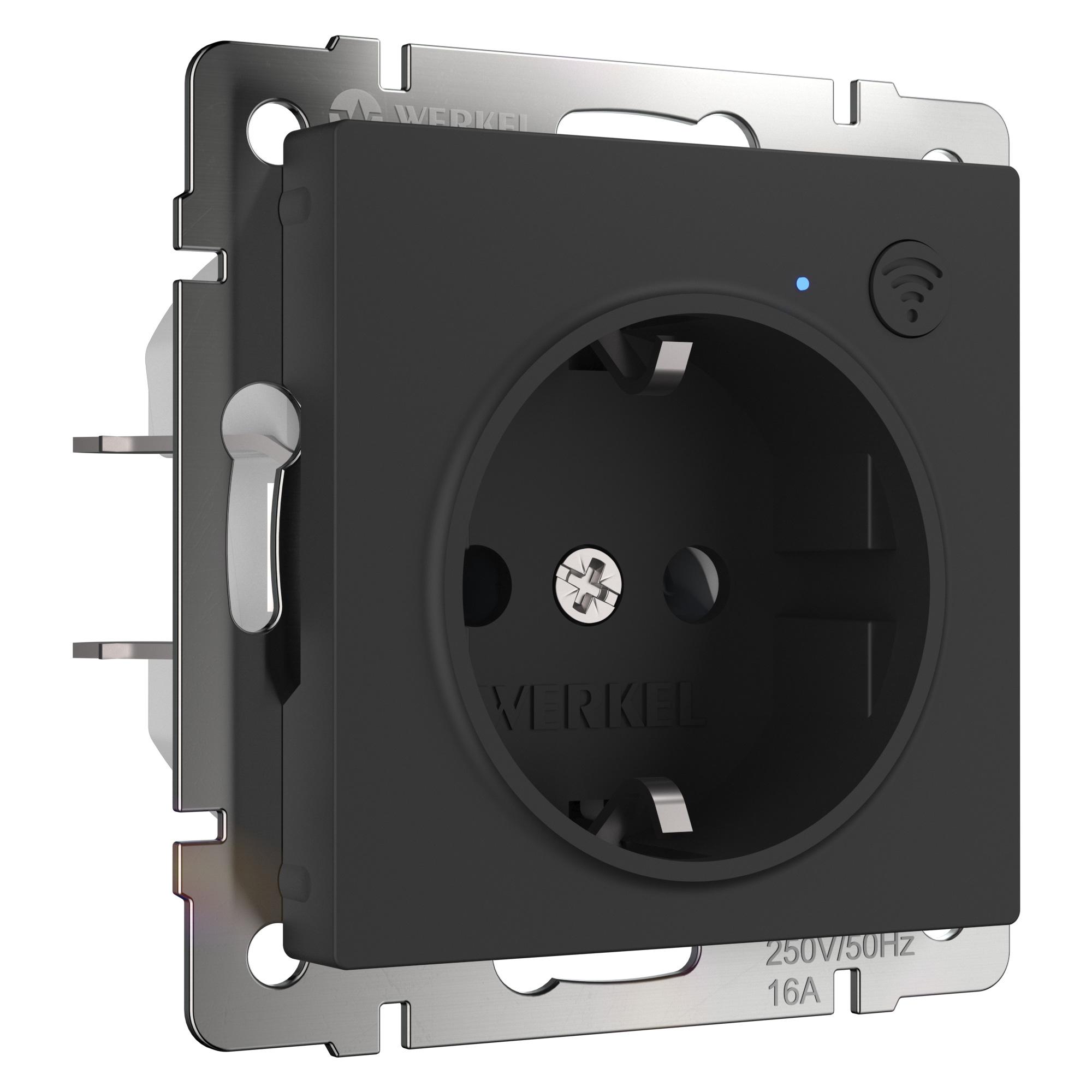 Розетка Wi-Fi черный матовый Werkel W1171608