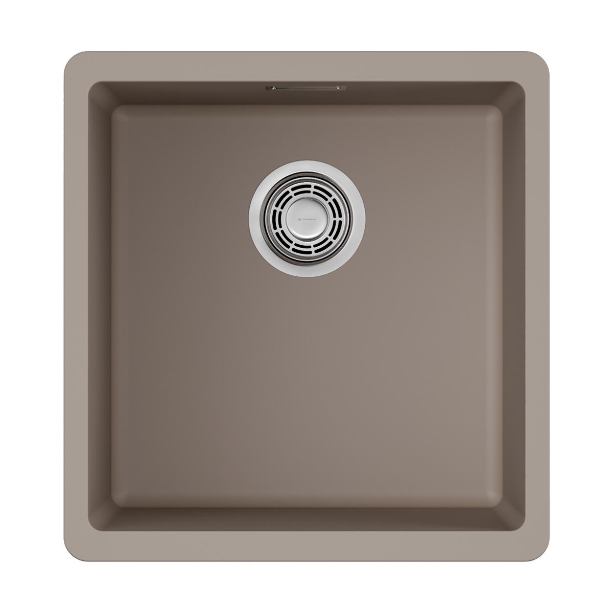 Врезная кухонная мойка Omoikiri Kata 40-U-SA бежевый 4993422
