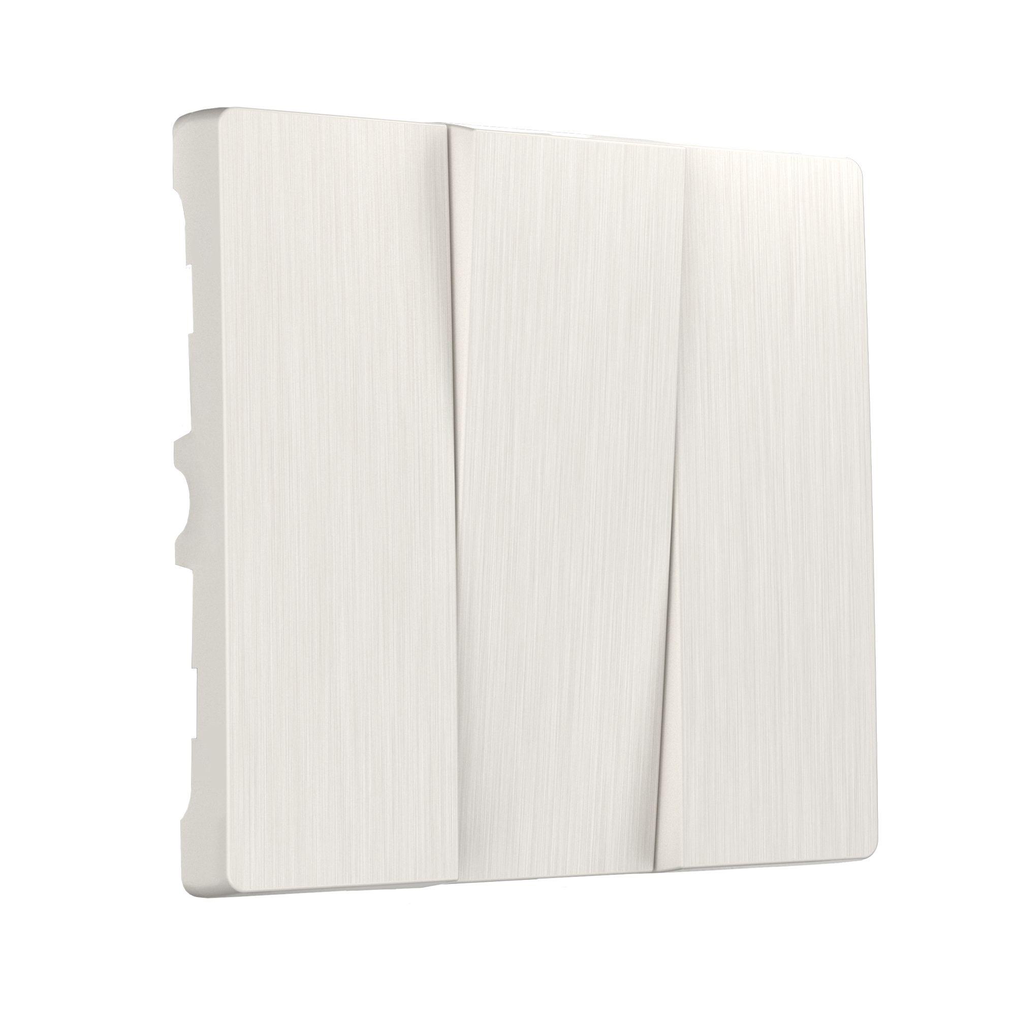 Набор клавиш для выключателя трехклавишного перламутровый рифленый Werkel W1139013