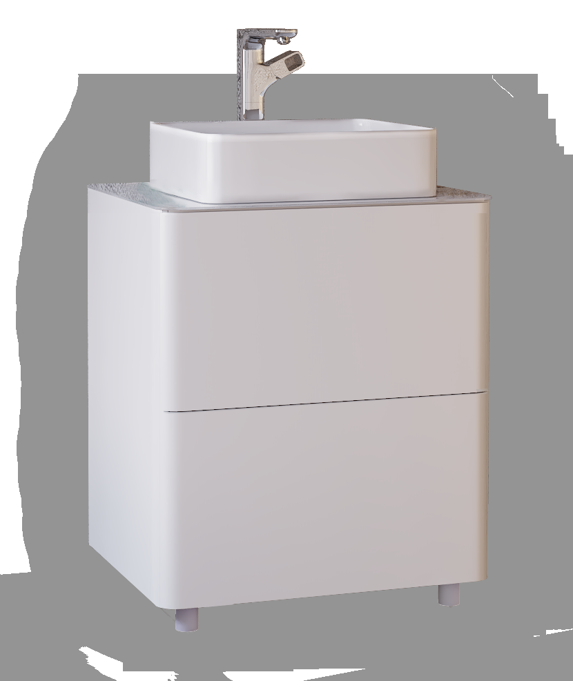 Тумба под раковину Raval Pure 65 напольная Pur.01.65.N.W белая