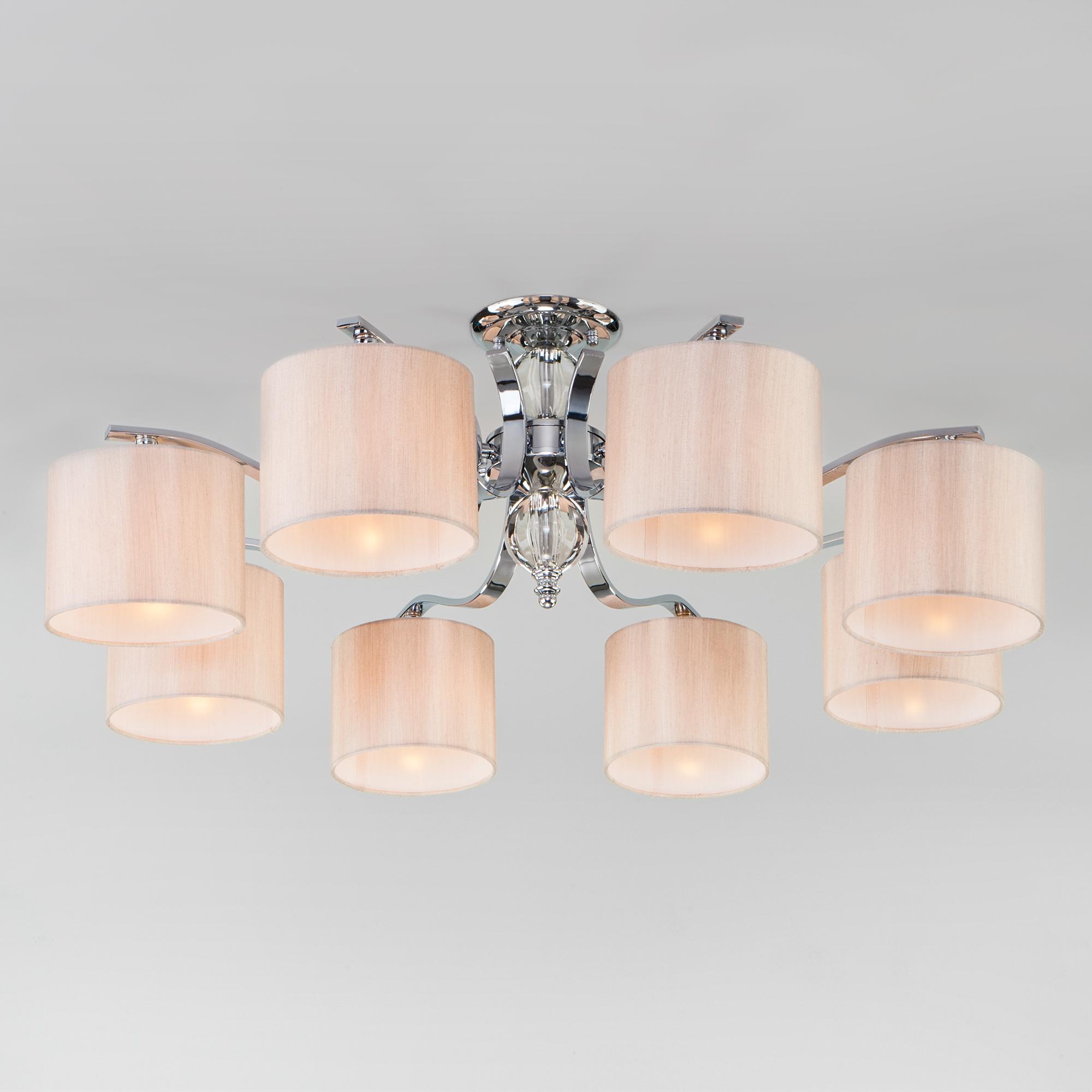 Потолочная люстра с абажурами Eurosvet 60111/8 хром
