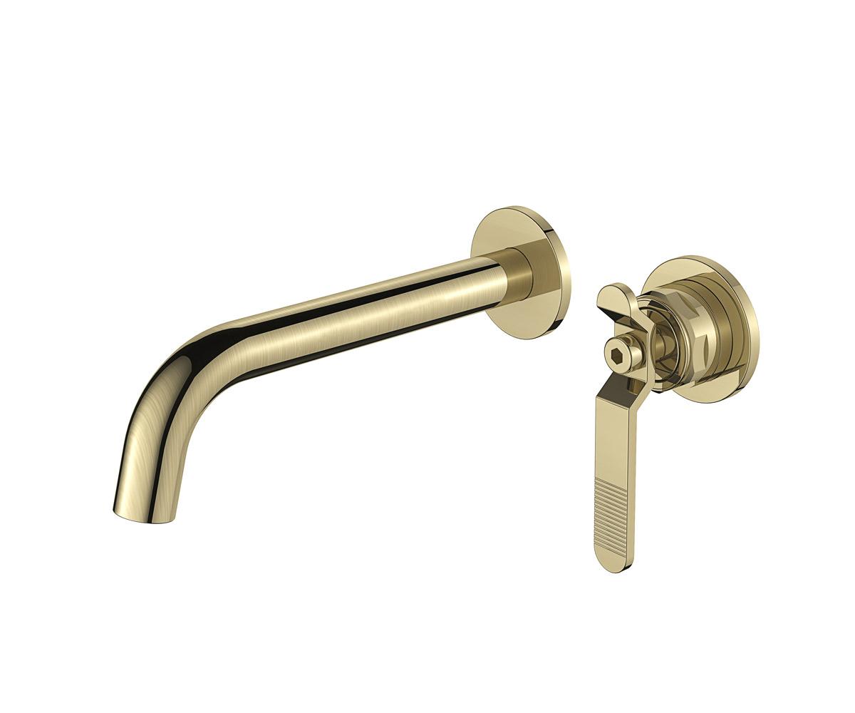 Смеситель для раковины настенный Bronze de Luxe 1760'S Loft матовое золото 5530CG