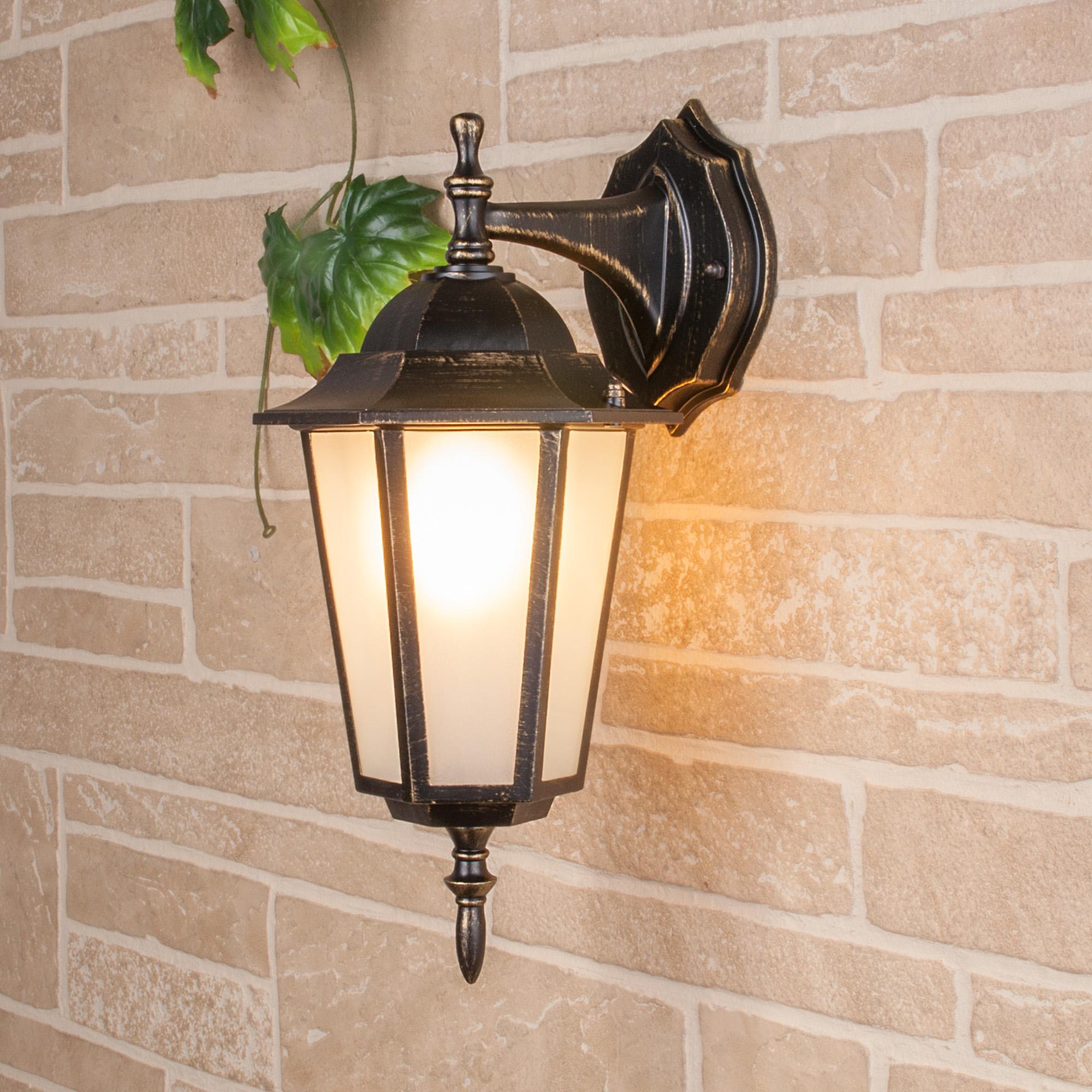 Уличный настенный светильник Elektrostandard GL 1004D черное золото