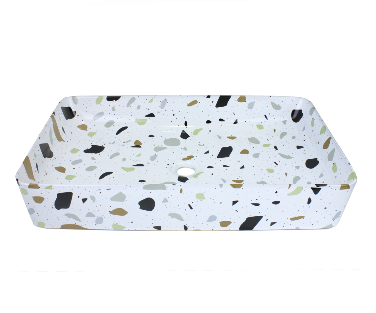 Накладная раковина Bronze de Luxe Терраццо 605х350х110 1061TR