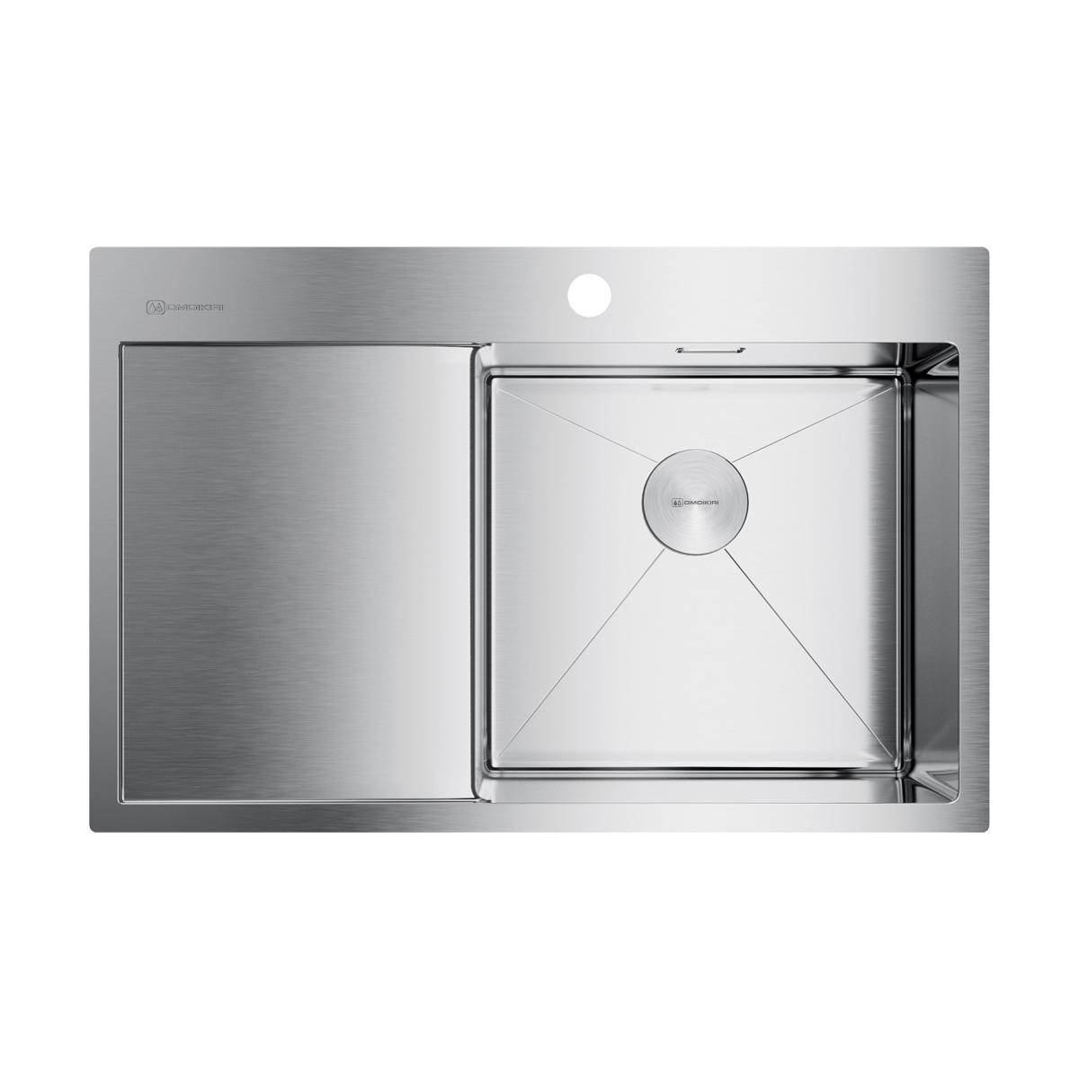 Врезная кухонная мойка Omoikiri Akisame 78-IN-R нержавеющая сталь 4973061