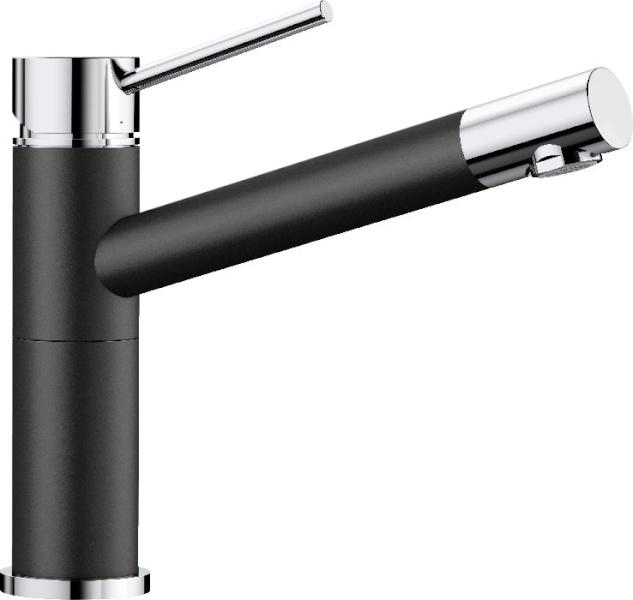 Смеситель для кухни (мойки) Blanco Alta Compact хром/черный