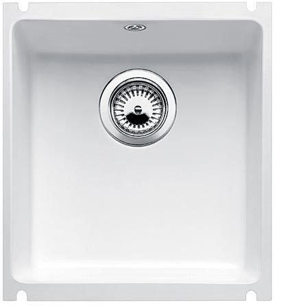 Врезная кухонная мойка Blanco SUBLINE 375-U керамика PuraPlus глянцевый белый