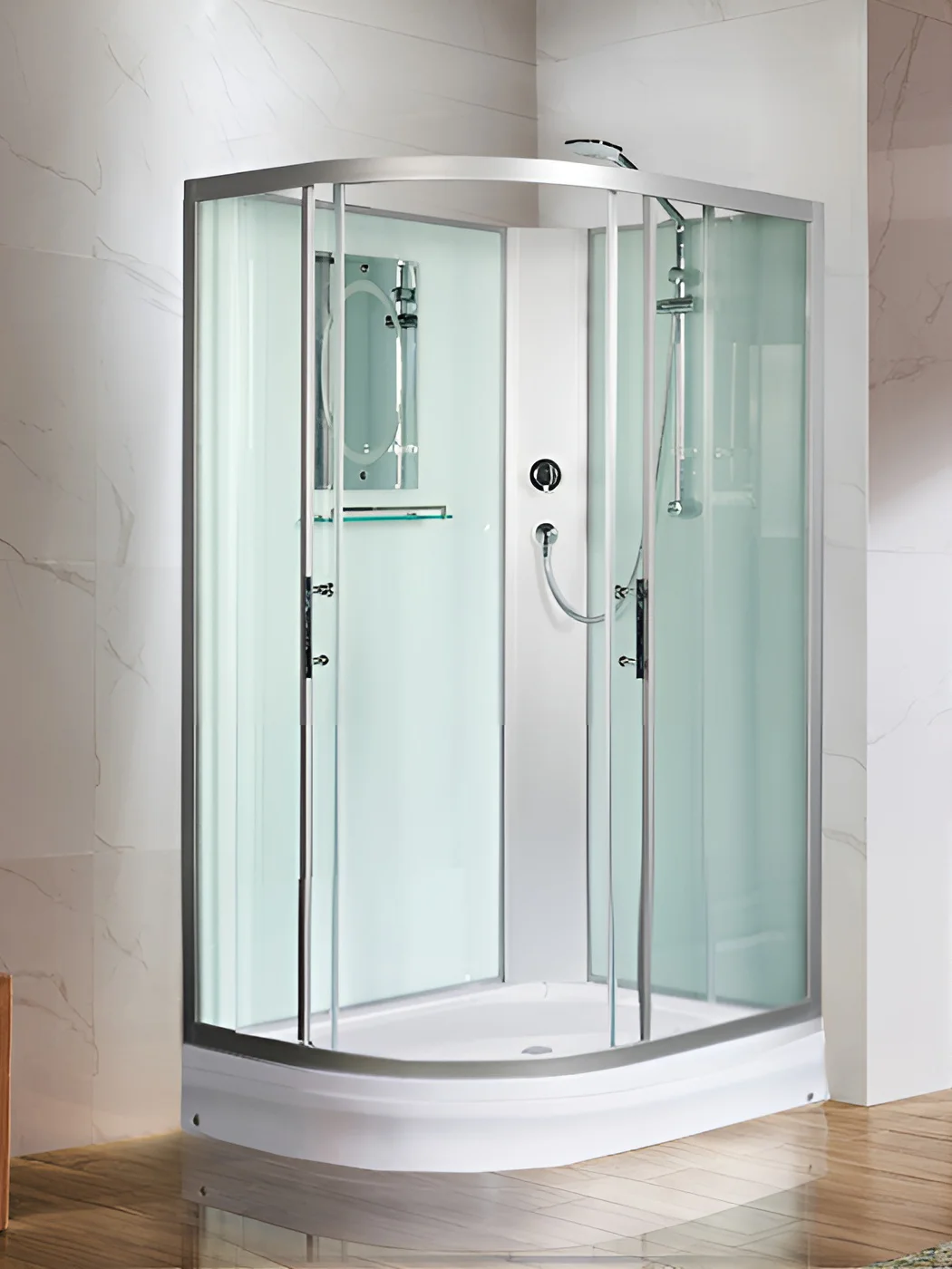 Душевая кабина WeltWasser WW500 Werra XL 1201 R 90/120/225 без крыши, прозрачное стекло, средний под