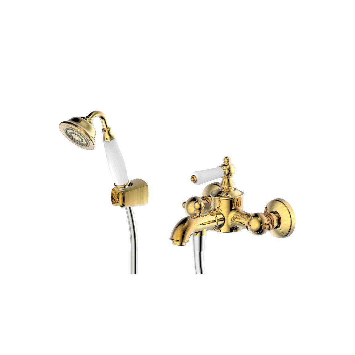 Смеситель для ванны с душевой лейкой Bravat Art F675109U-B1-RUS бронза