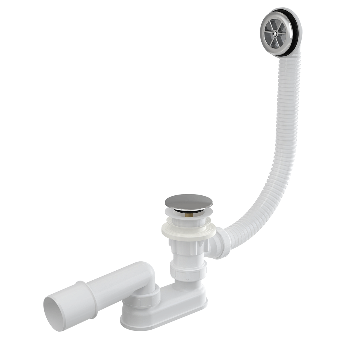 Сифон для ванны click/clak AlcaPlast A505CRM-100 хром