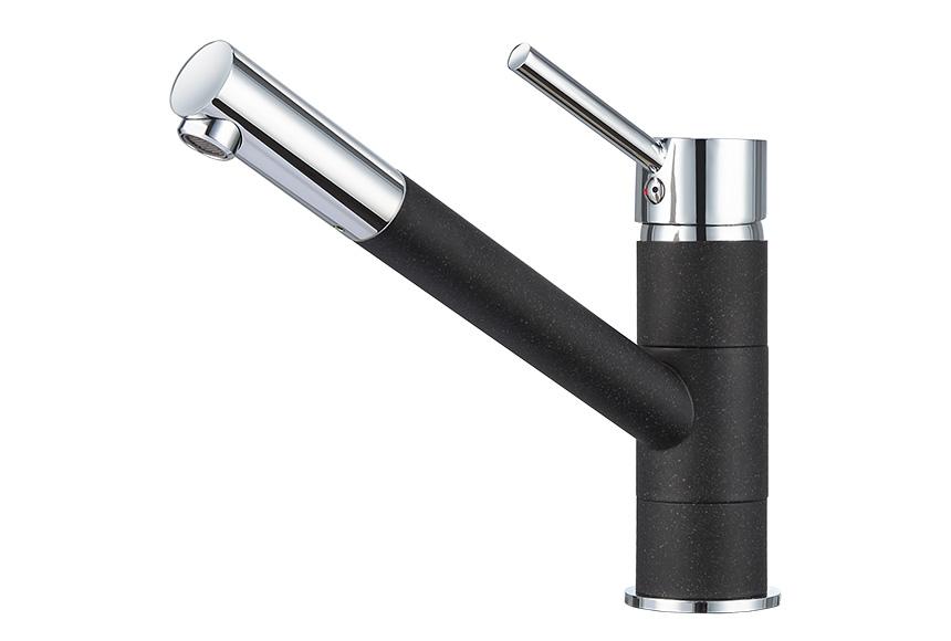 Смеситель для кухни (мойки) Granula среднеразмерный 0010 чёрный