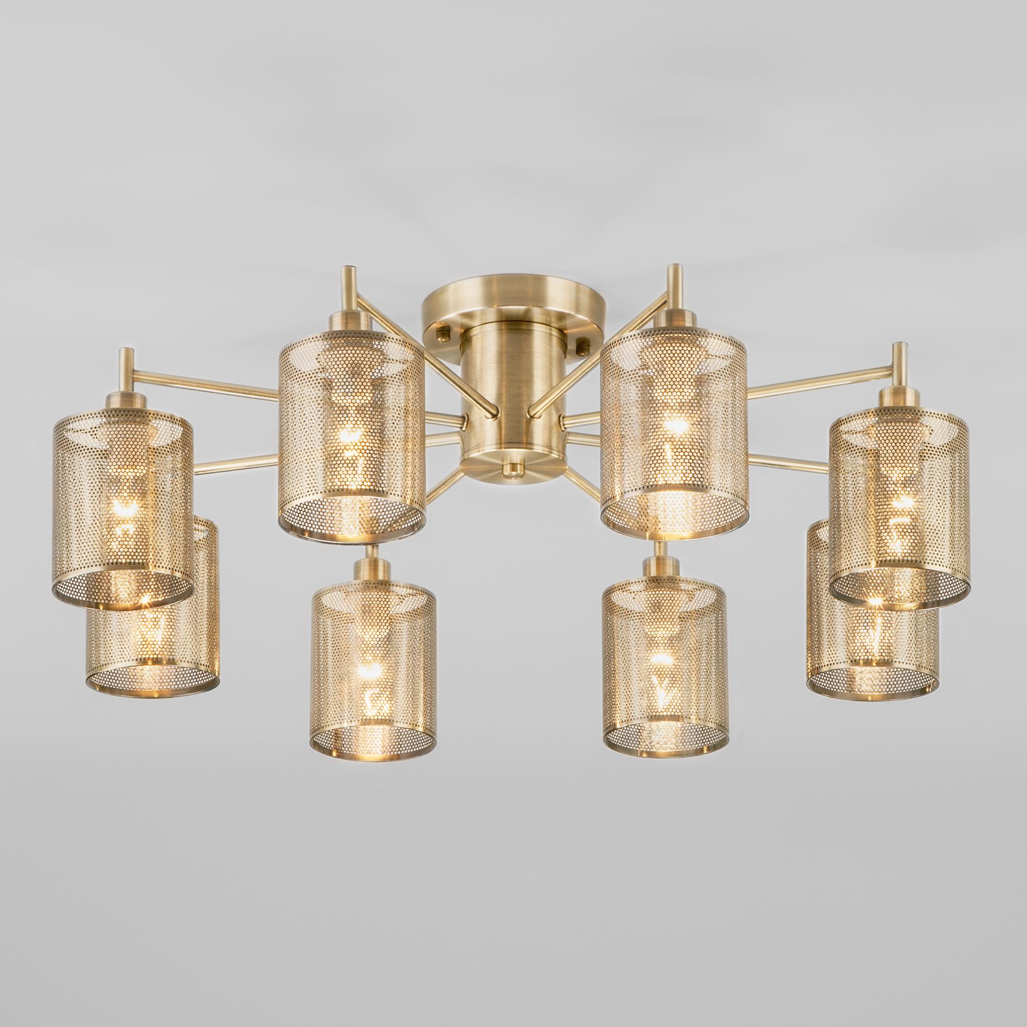 Потолочная люстра в стиле лофт Eurosvet 70109/8 античная бронза