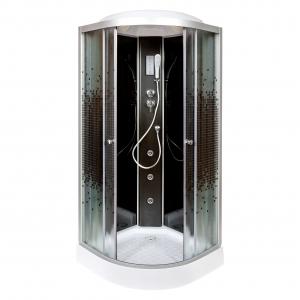 Душевая кабина Deto L809GM+ELBLACK с гидромассажем и электрикой