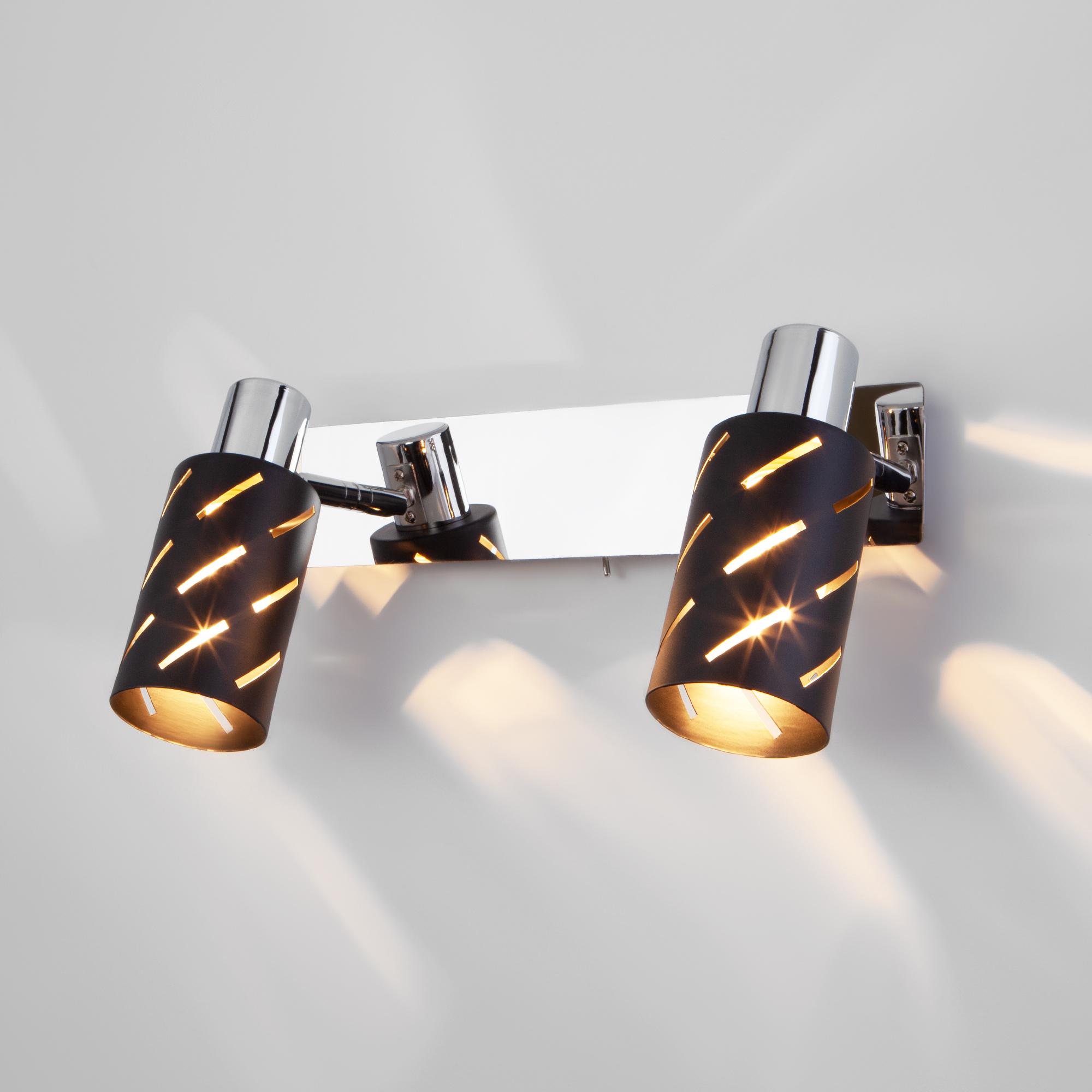 Настенный светильник Eurosvet 20090/2 черный/хром