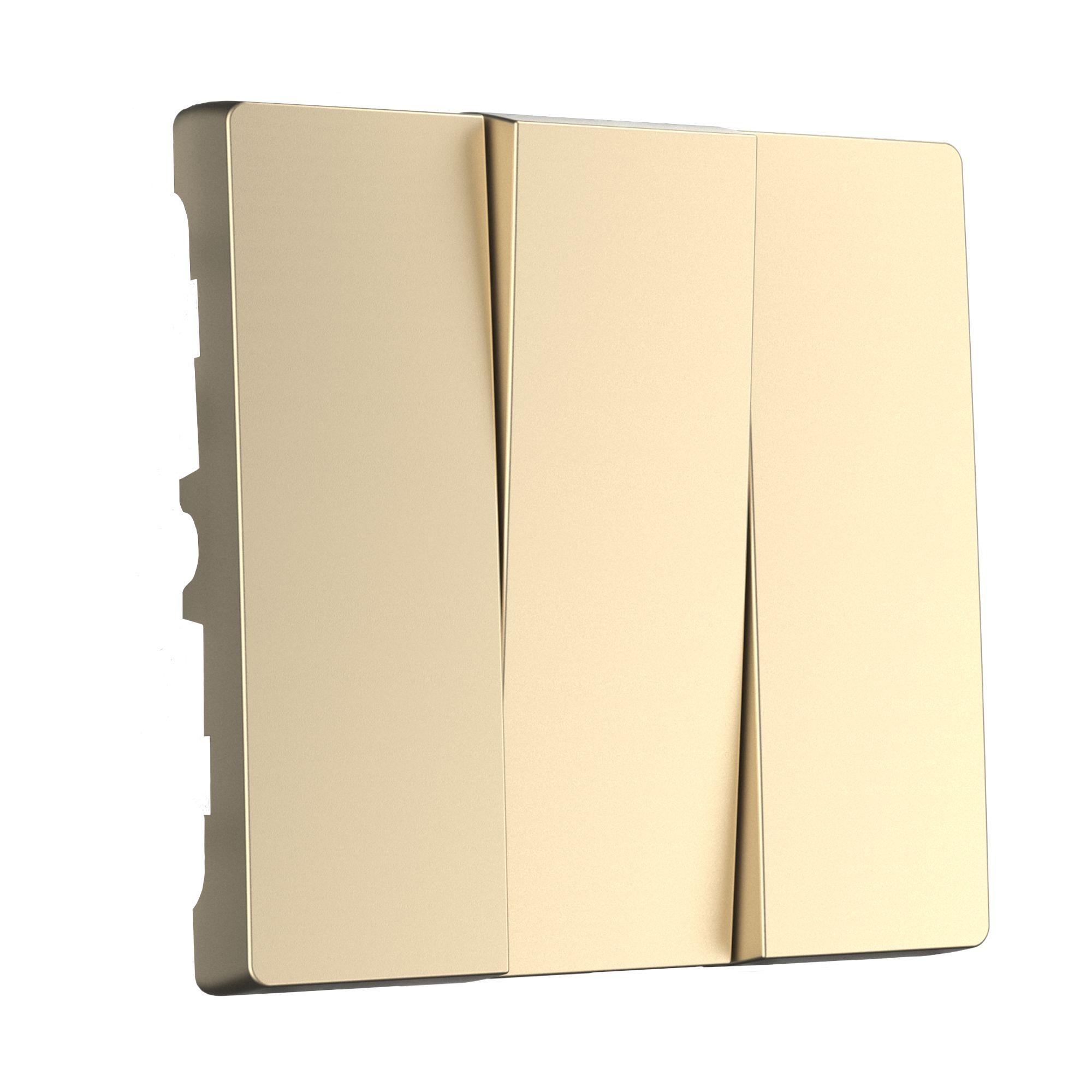 Набор клавиш для выключателя трехклавишного шампань Werkel W1139011