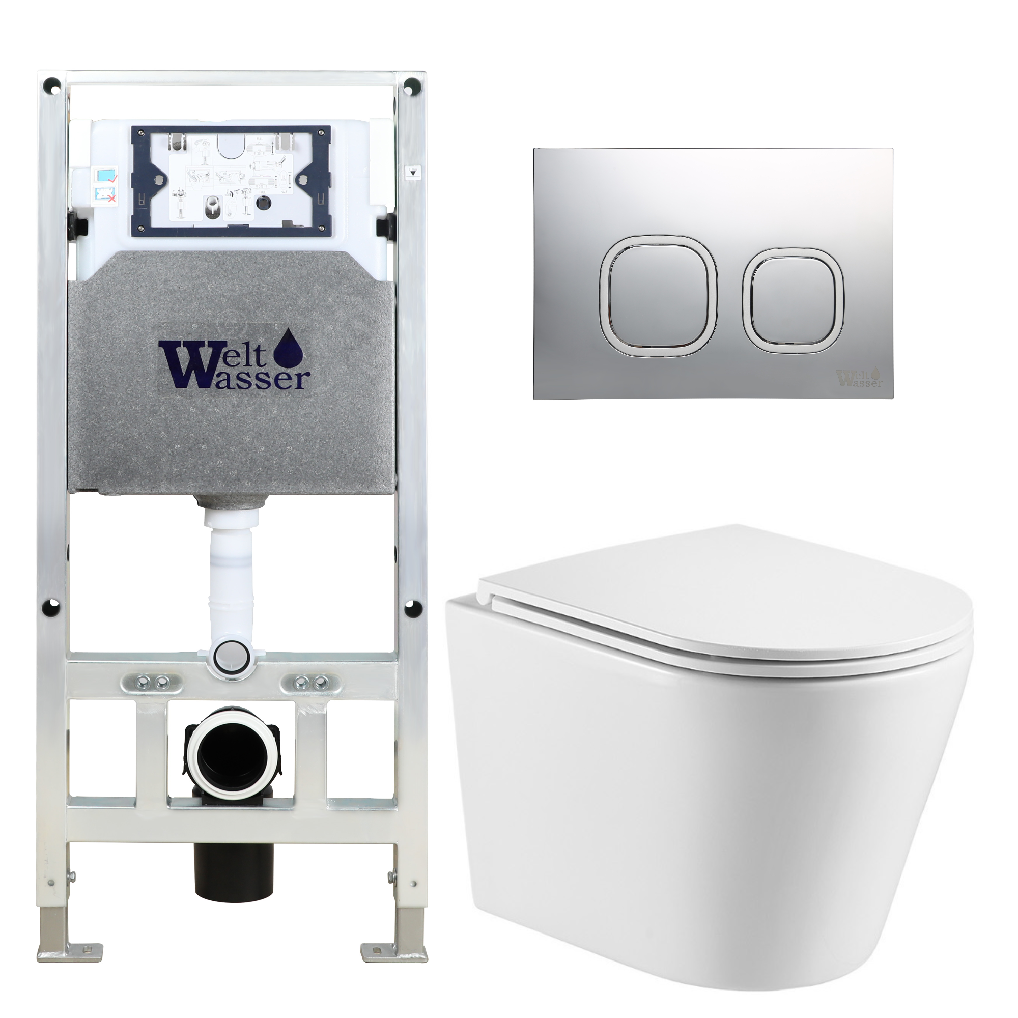 Комплект WeltWasser 10000011505 Salzbach 043 GL-WT + Amberg 506 ST + Amberg RD-CR